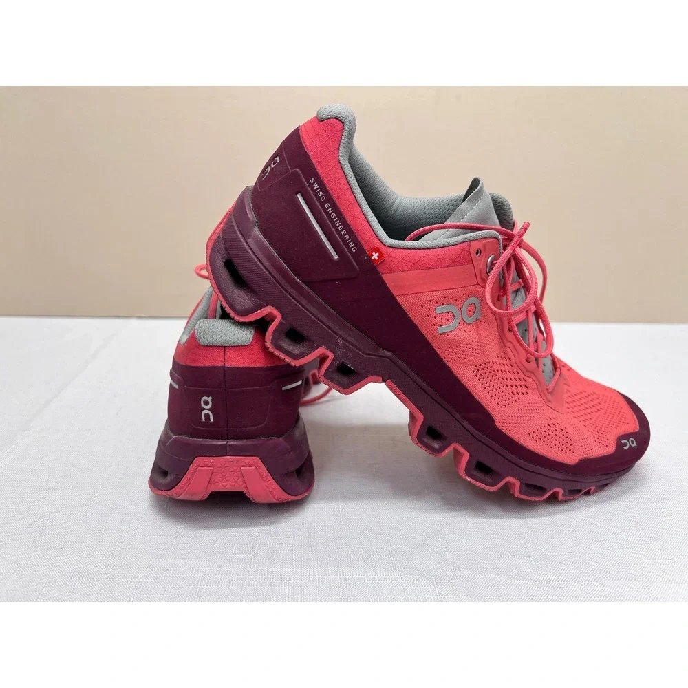 On Cloudventure Trail Running Shoes Women 7.5 Pink Red Excellent Missiongrip